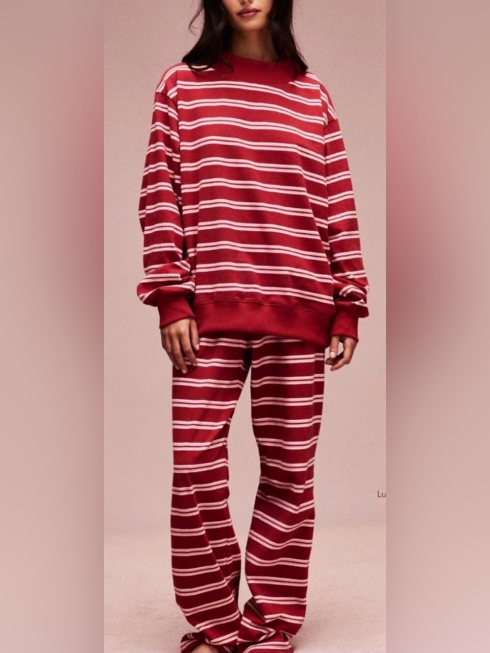 PARKE Set with Clip! Valentine’s Day Amour Stripe Set with Crimson Claw Clip